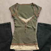 Green Fitted T-shirt