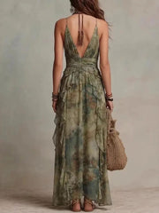 Women's Halter Neck Maxi Dress