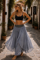Cotton Wide Leg Pants
