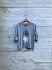 Shadow Tree Pullover: Lightweight Slouchy Shirt