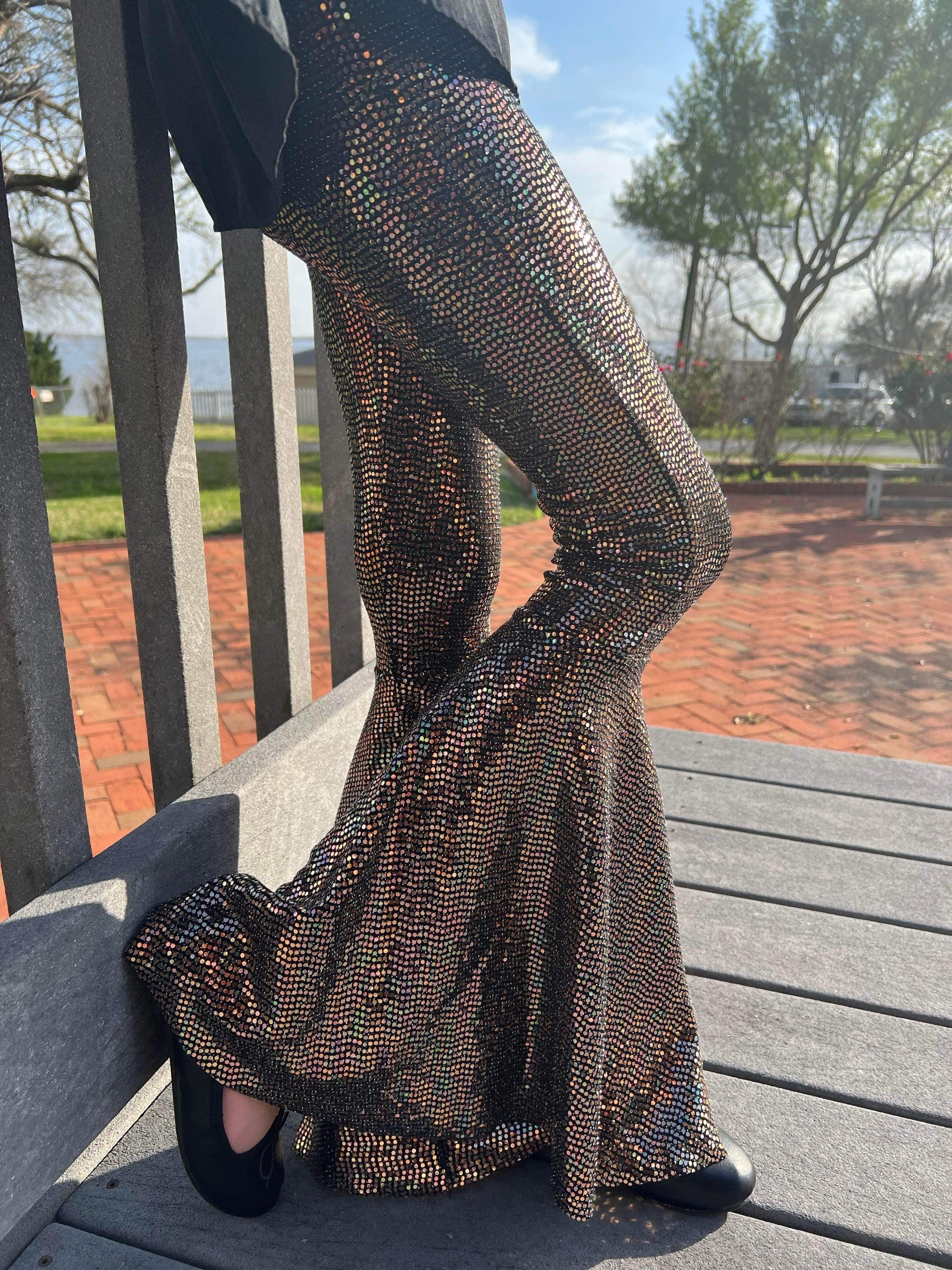 Sequin Bell Bottom Pants for Toddlers