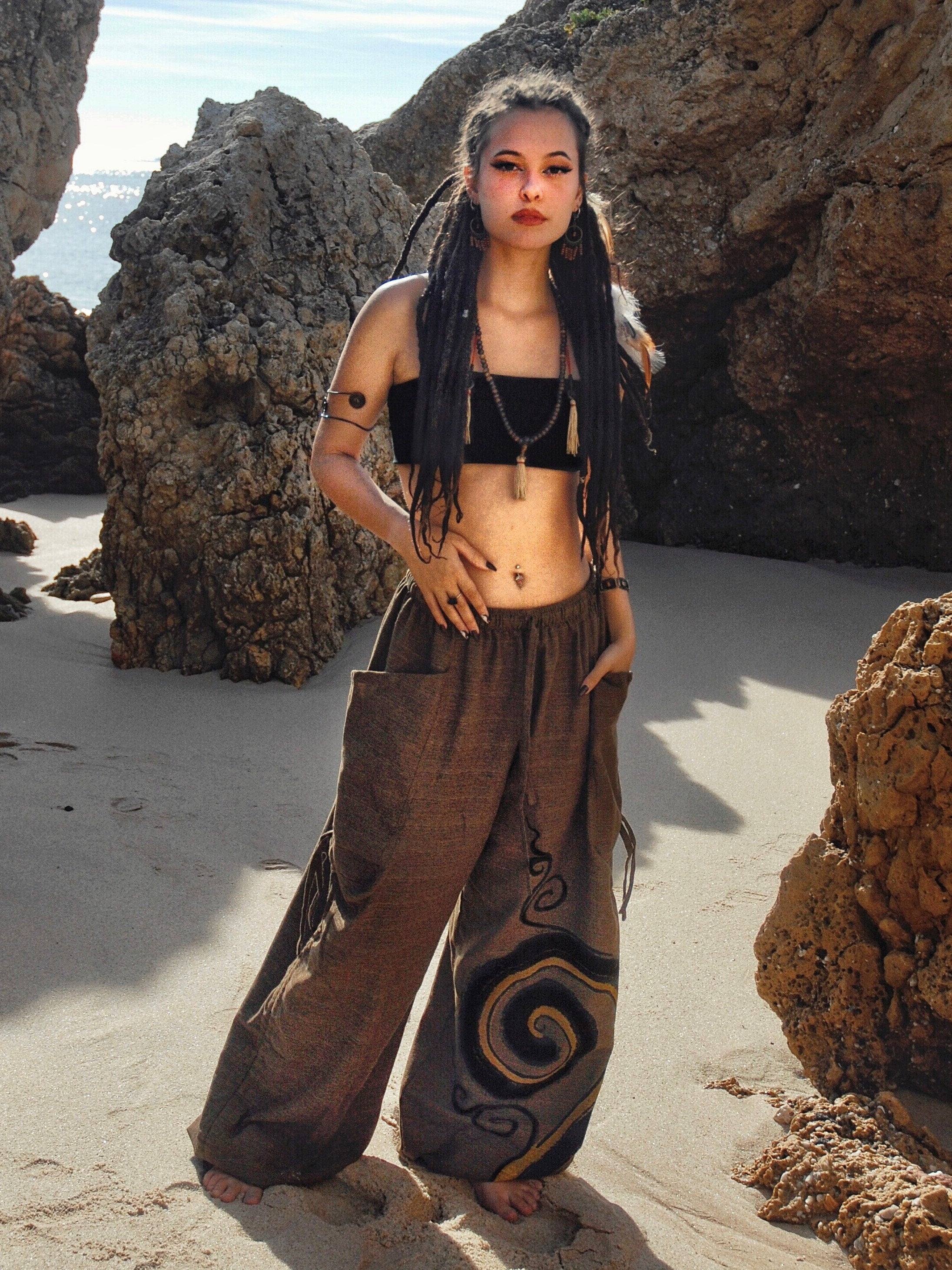 Harem Pants with Adjustable Length for Men and Women