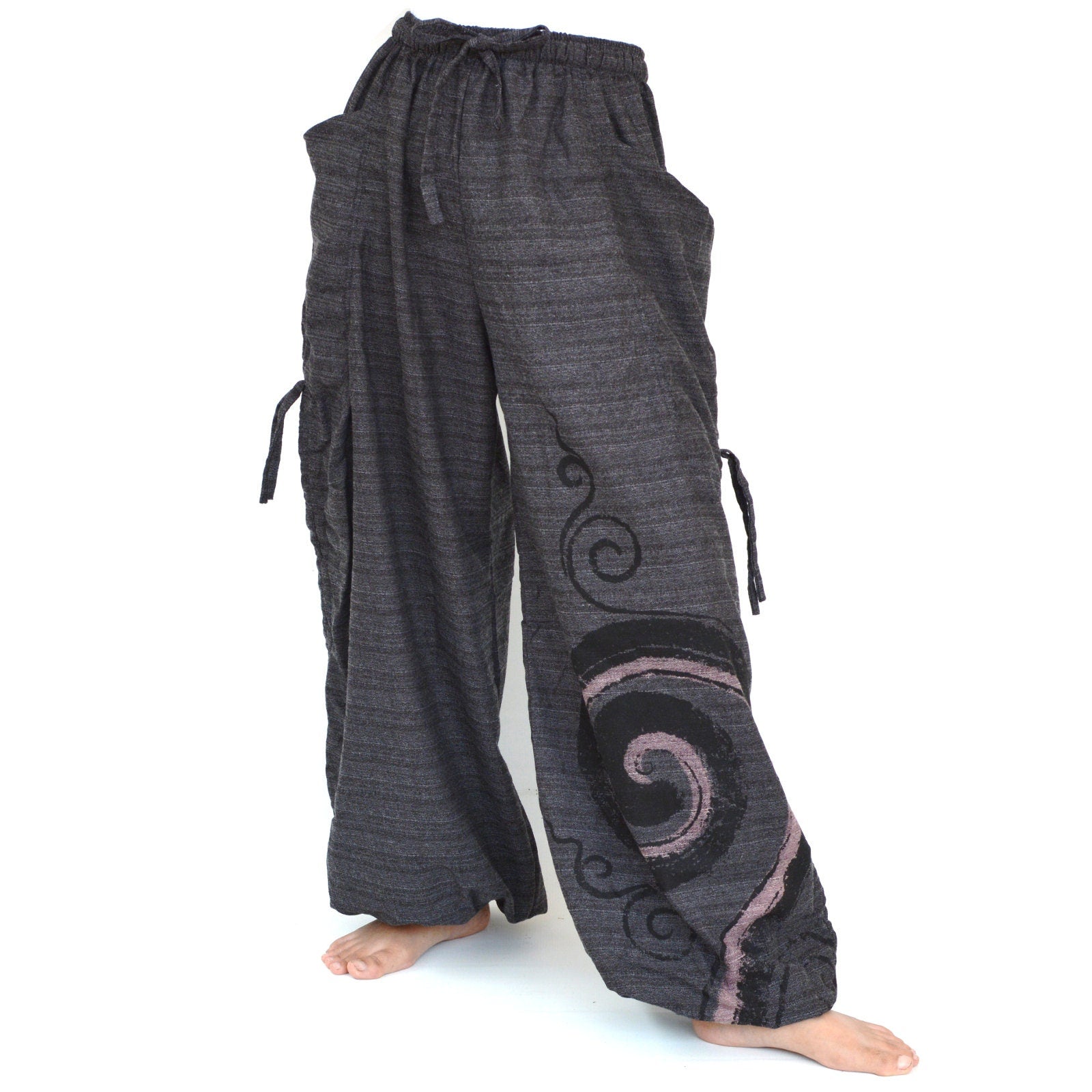 Harem Pants with Adjustable Length for Men and Women
