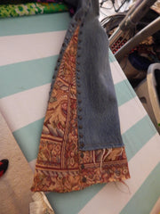Vintage 90s Upcycled Levi's 501 Bell Bottom Jeans for Women
