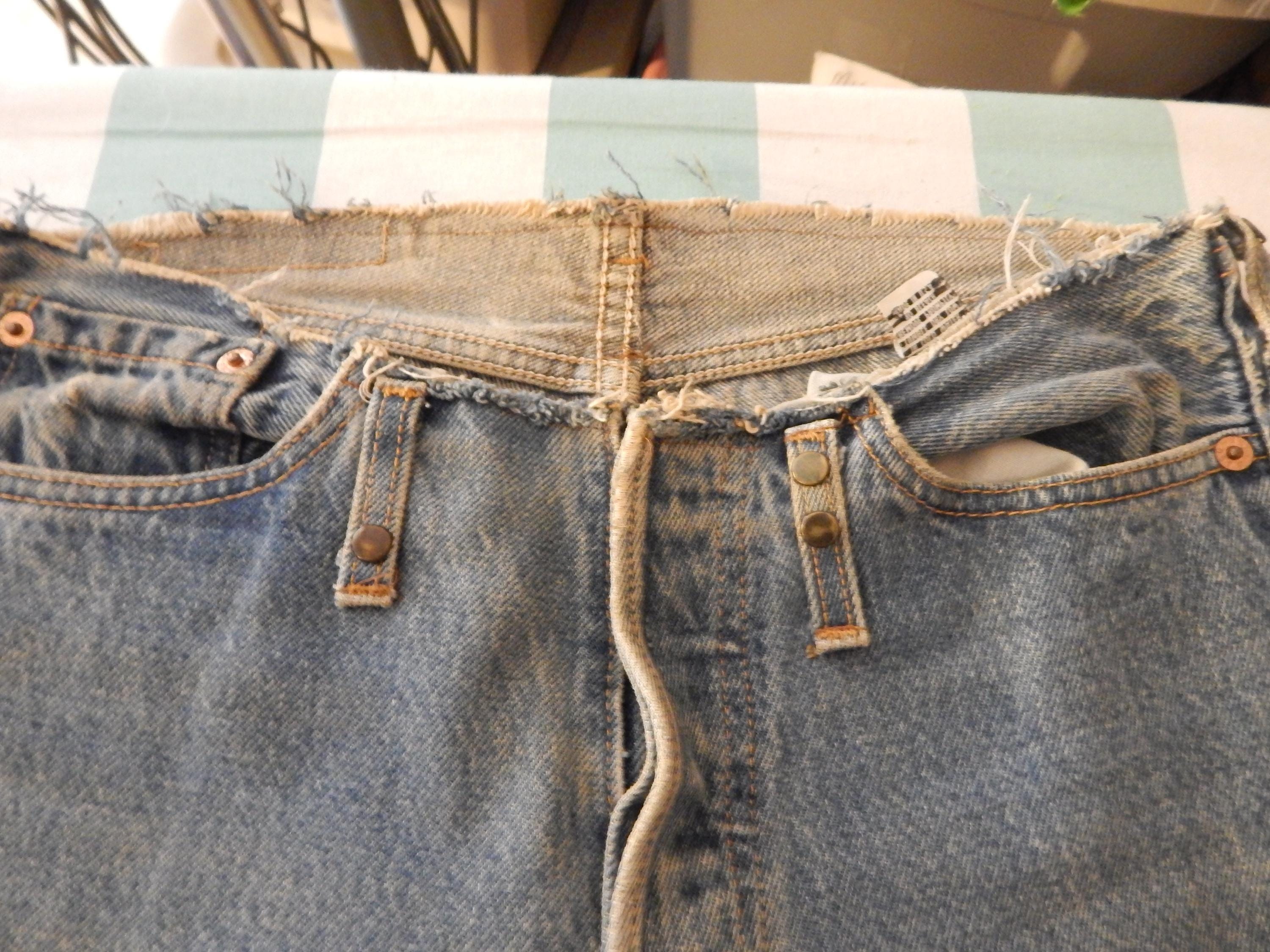 Vintage 90s Upcycled Levi's 501 Bell Bottom Jeans for Women
