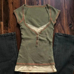 Green Fitted T-shirt