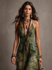 Women's Halter Neck Maxi Dress