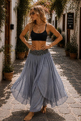 Cotton Wide Leg Pants