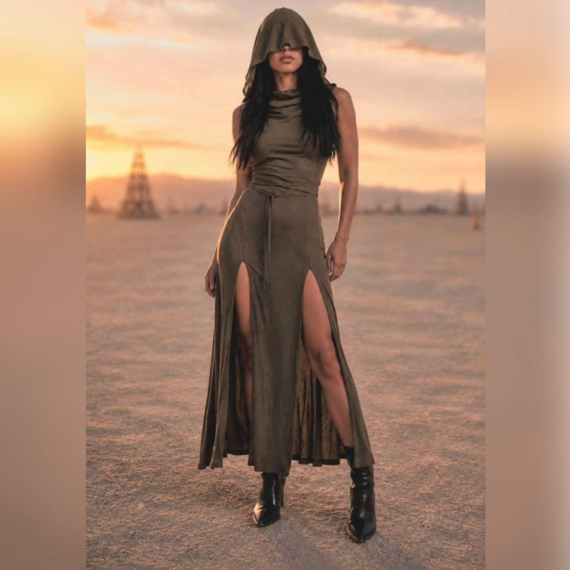 Hooded Maxi Dress