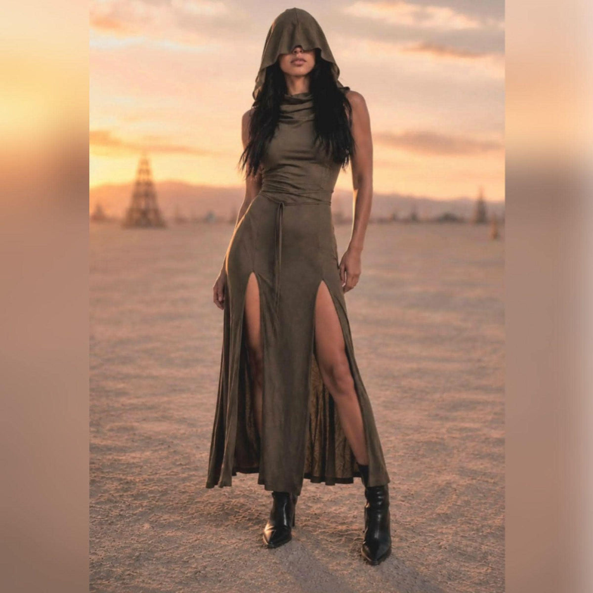 Hooded Maxi Dress