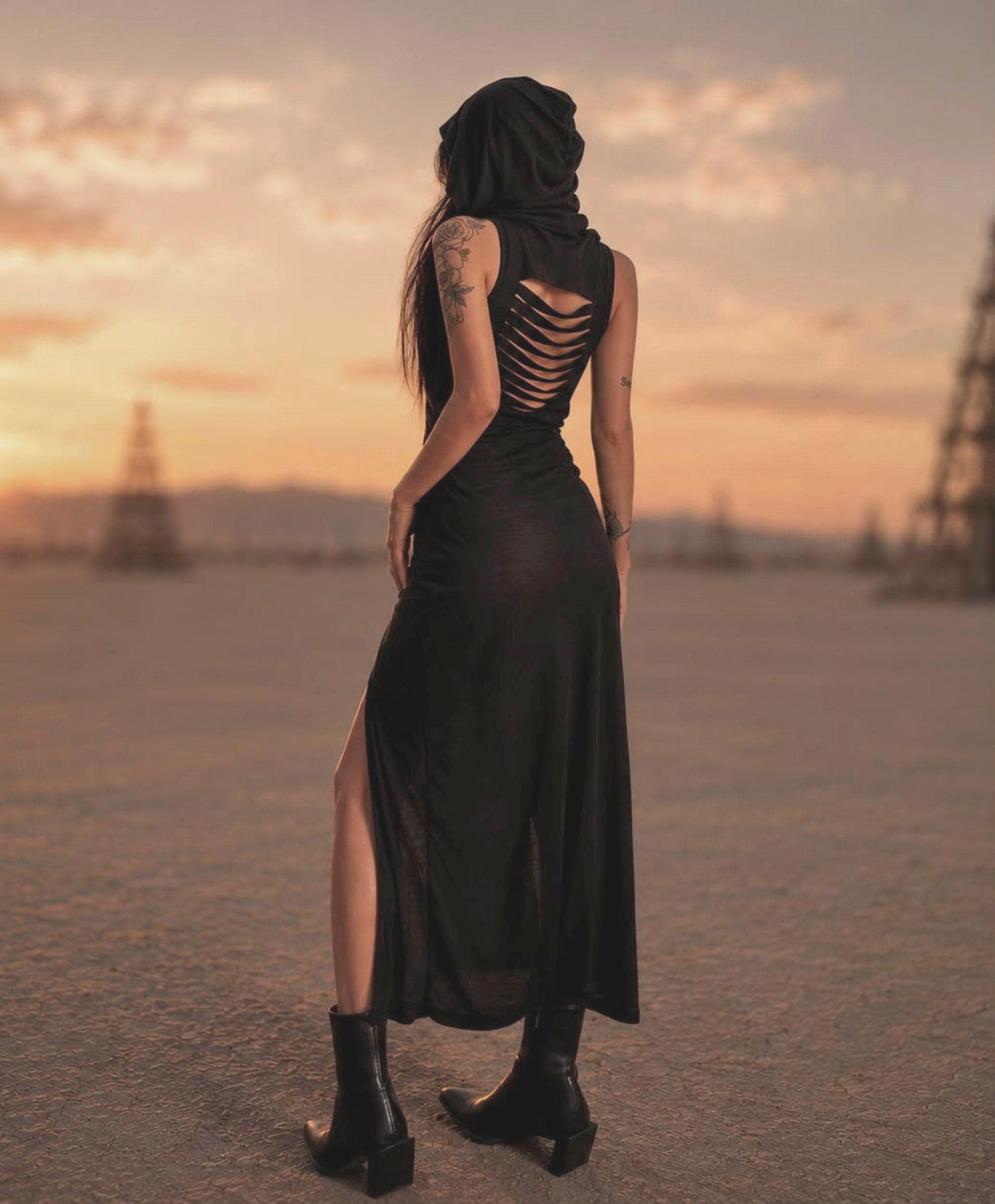 Hooded Maxi Dress