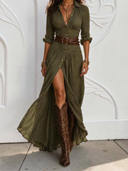 Women's Vintage Western Maxi Dress